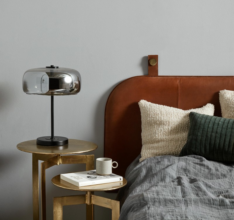 KING STAND LAMP GREY METALLIC - TABLE LAMPS KING STAND LAMP GREY METALLIC - TABLE LAMPS